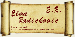 Elma Radičković vizit kartica